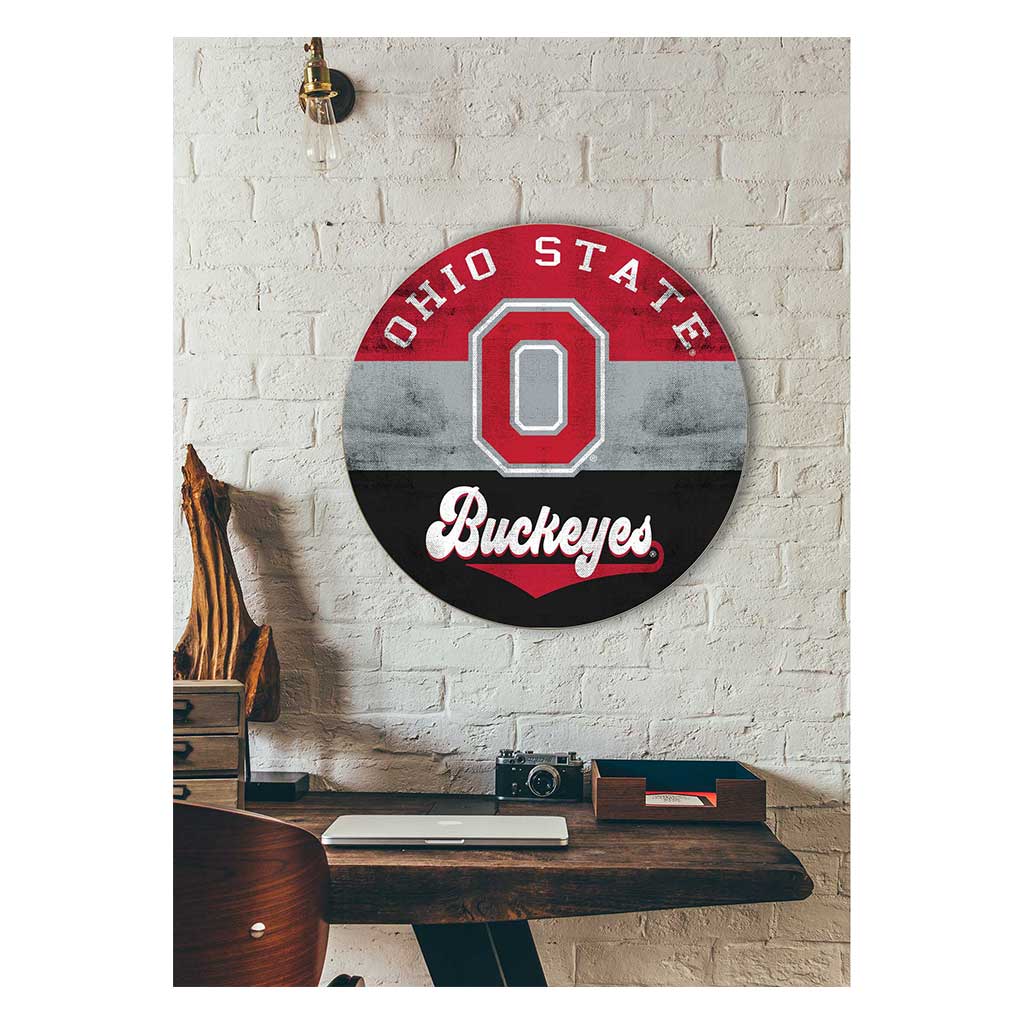 20x20 Retro Circle Ohio State Buckeyes
