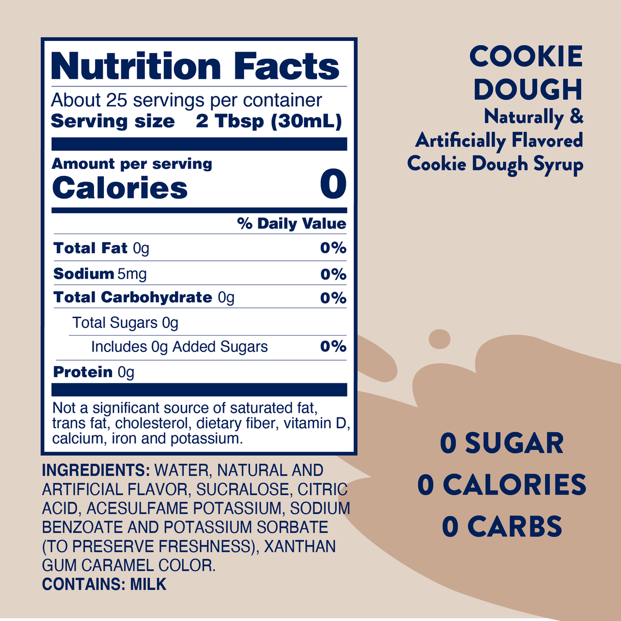 Sugar Free Cookie Dough Syrup