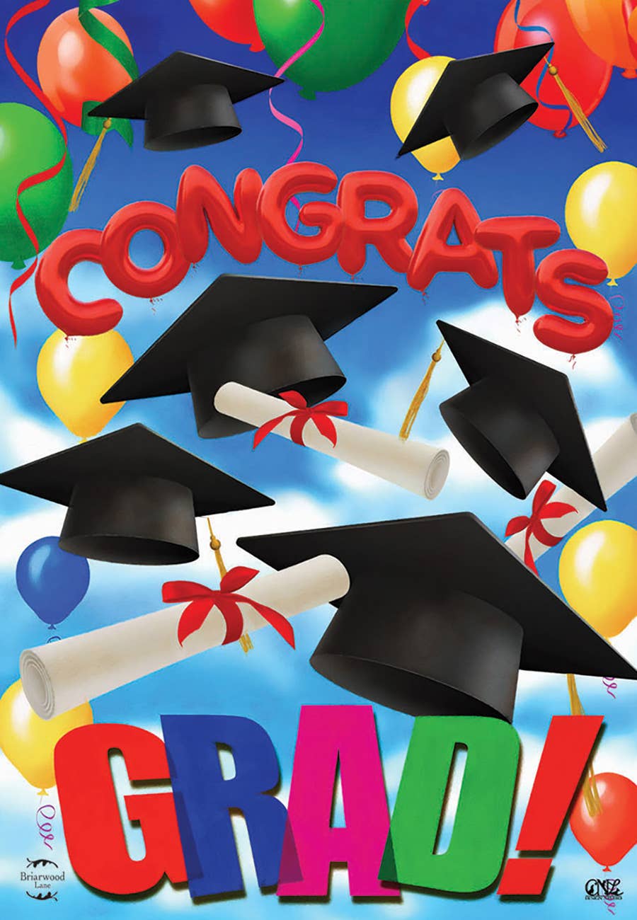 Congrats Graduation Garden Flag