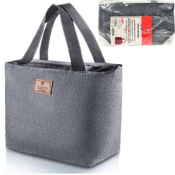 Zippered Insulated Cooler Grey.