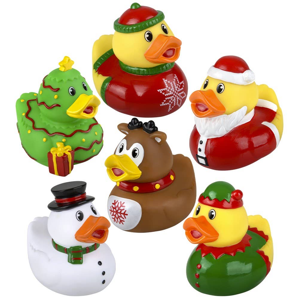 CHRISTMAS RUBBER DUCKIES 3.5"