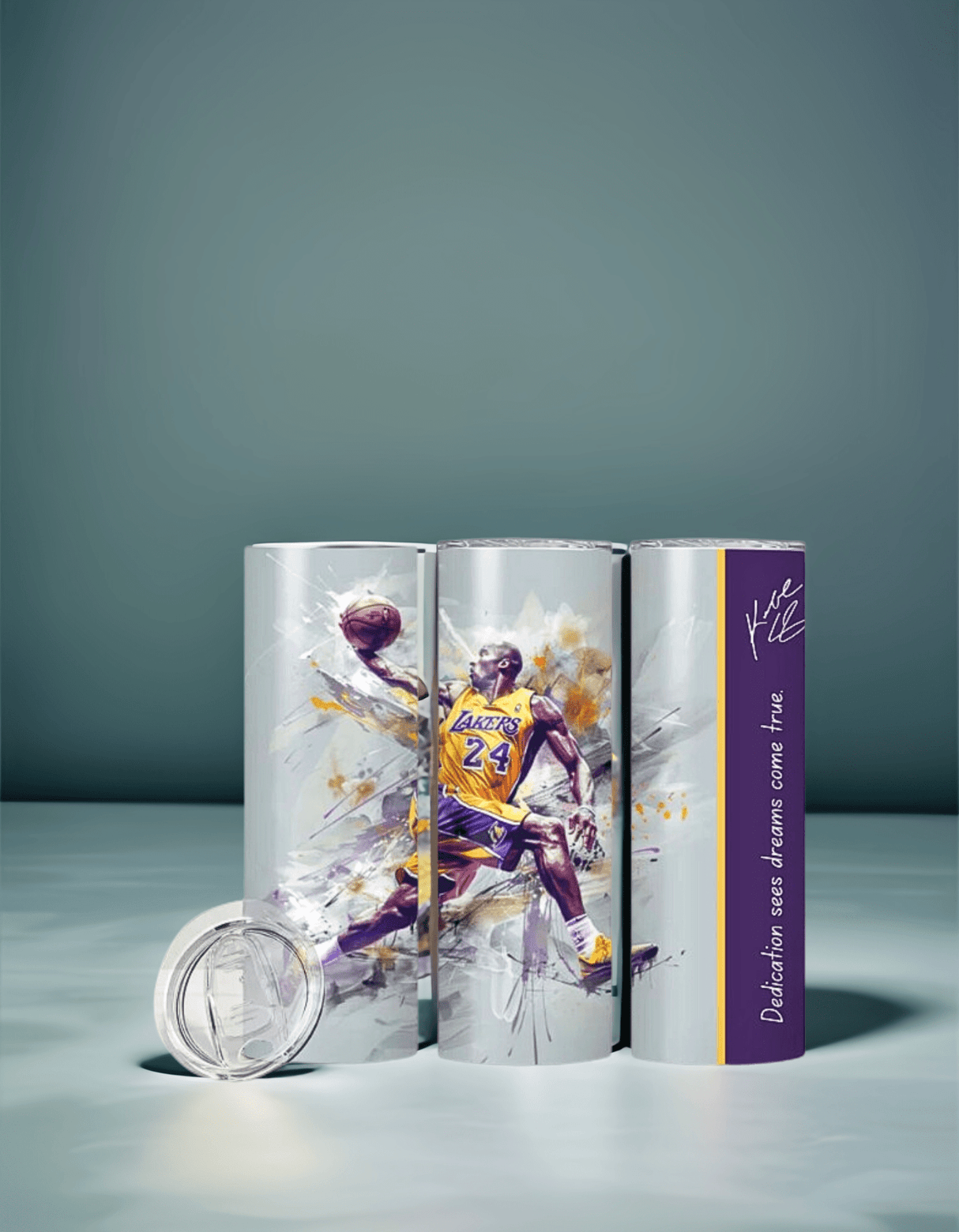 Kobe Bryant 20oz Tumbler – Basketball Legend Edition (with Straw)