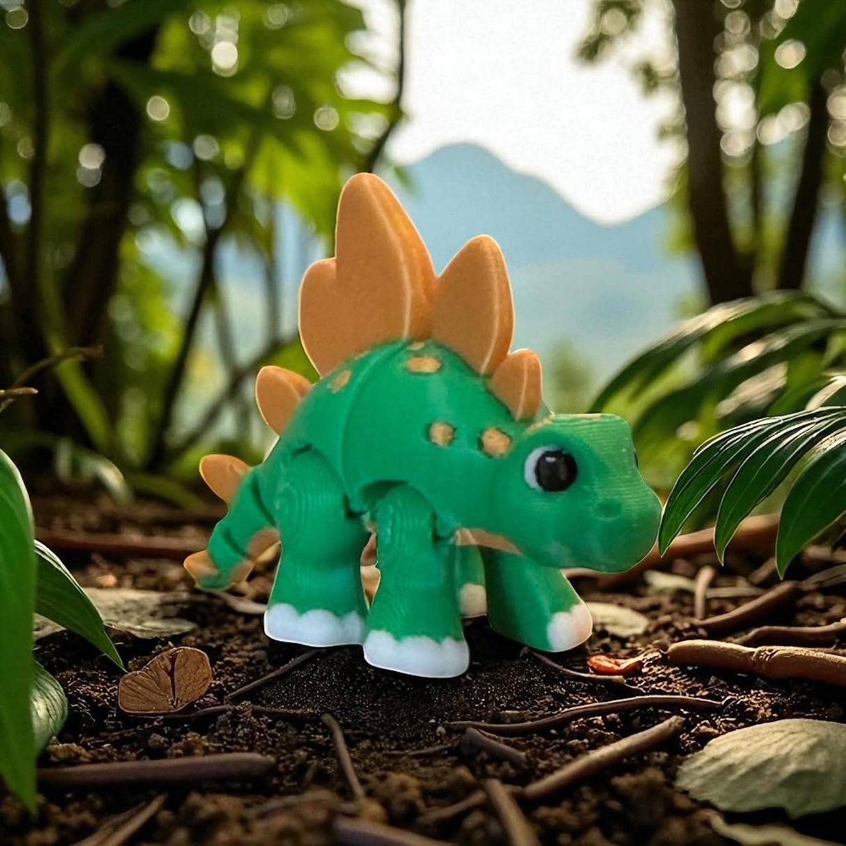 Dot Stegosaurus Mini 3D Articulated Animal