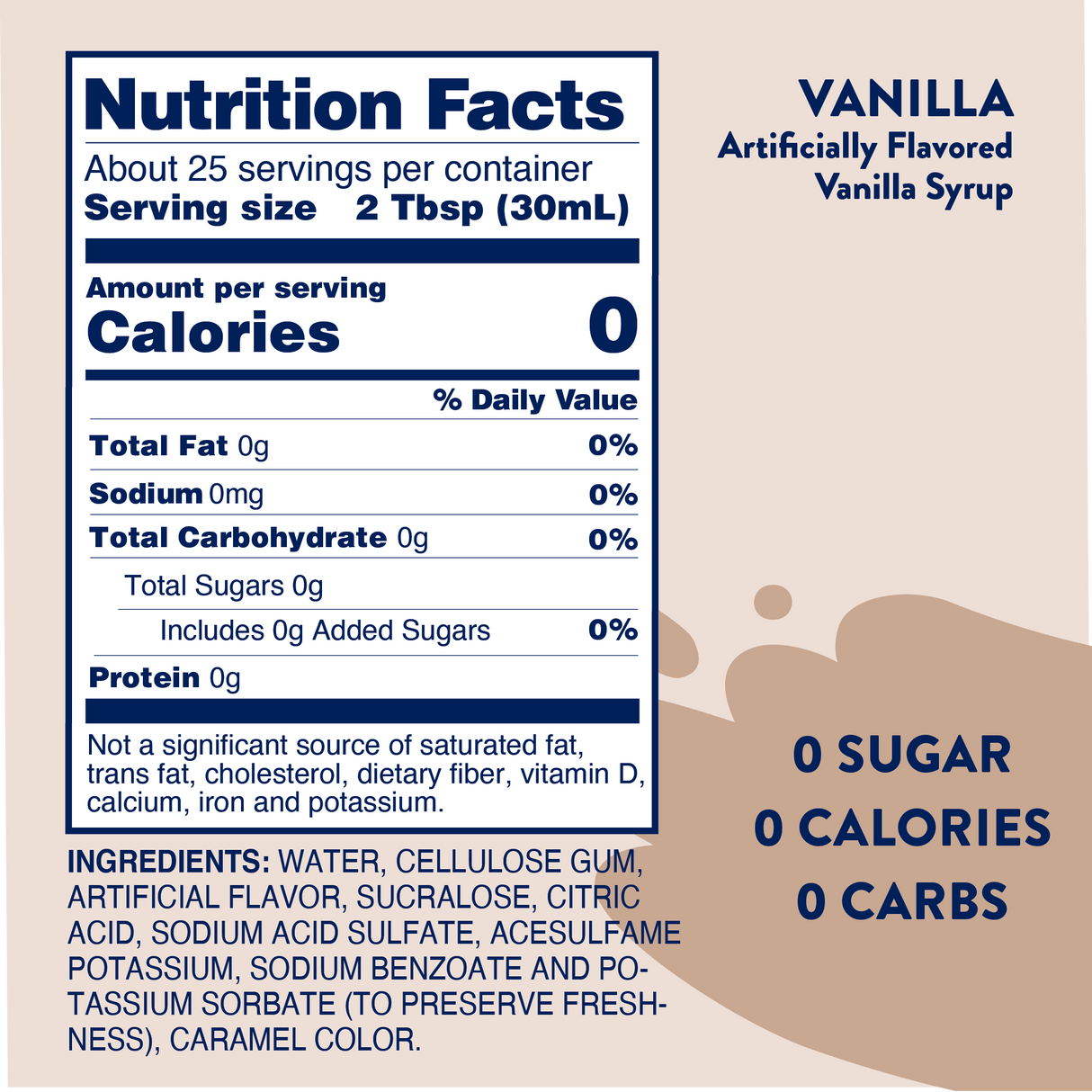 Sugar Free Vanilla Syrup