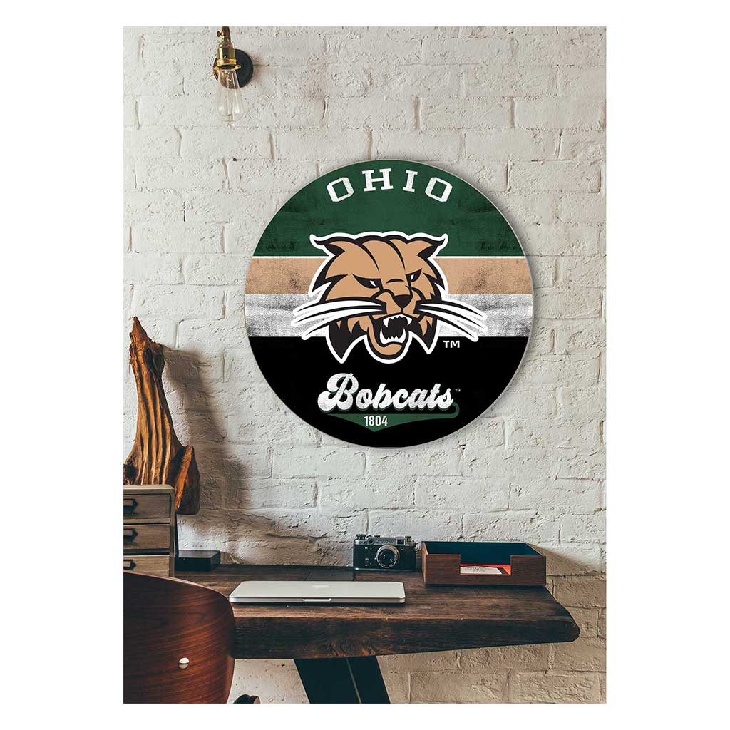 20x20 Retro Circle Ohio Univ Bobcats