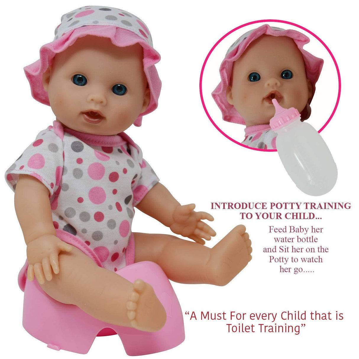 Drink and Wet Potty Training Baby Doll posable Dolls