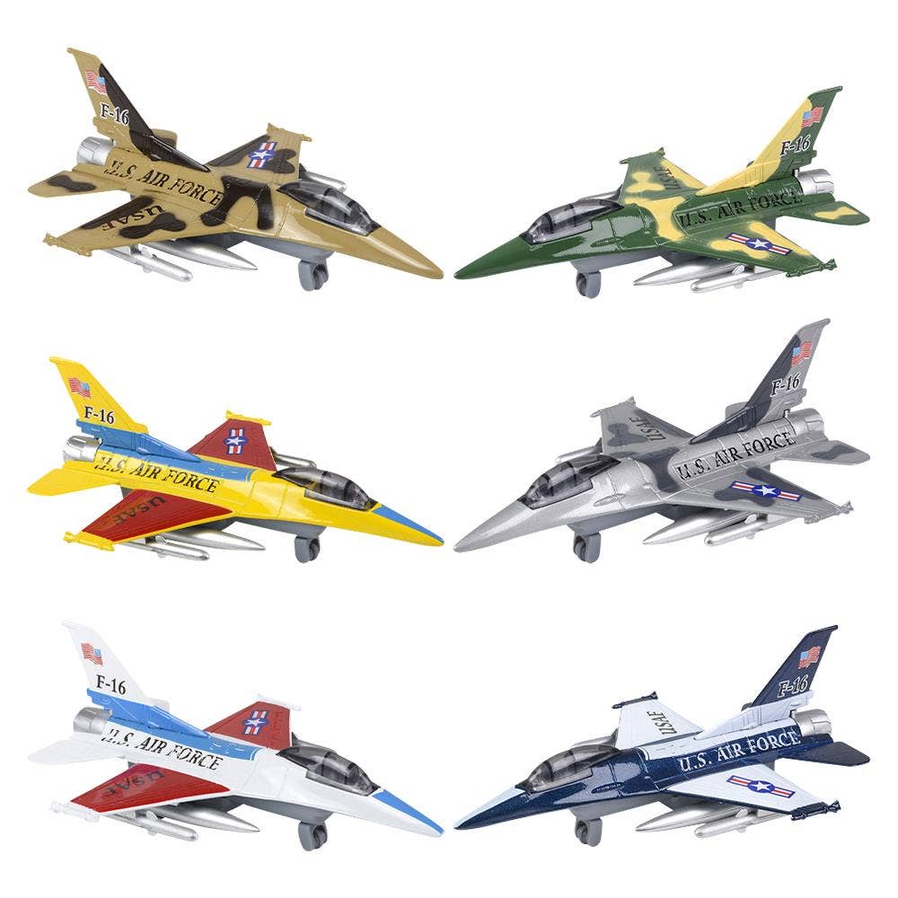 7" F-16 Diecast Jet