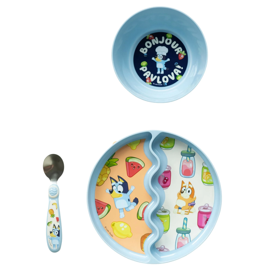 TOMY Bluey 3-Piece Mealtime Set
