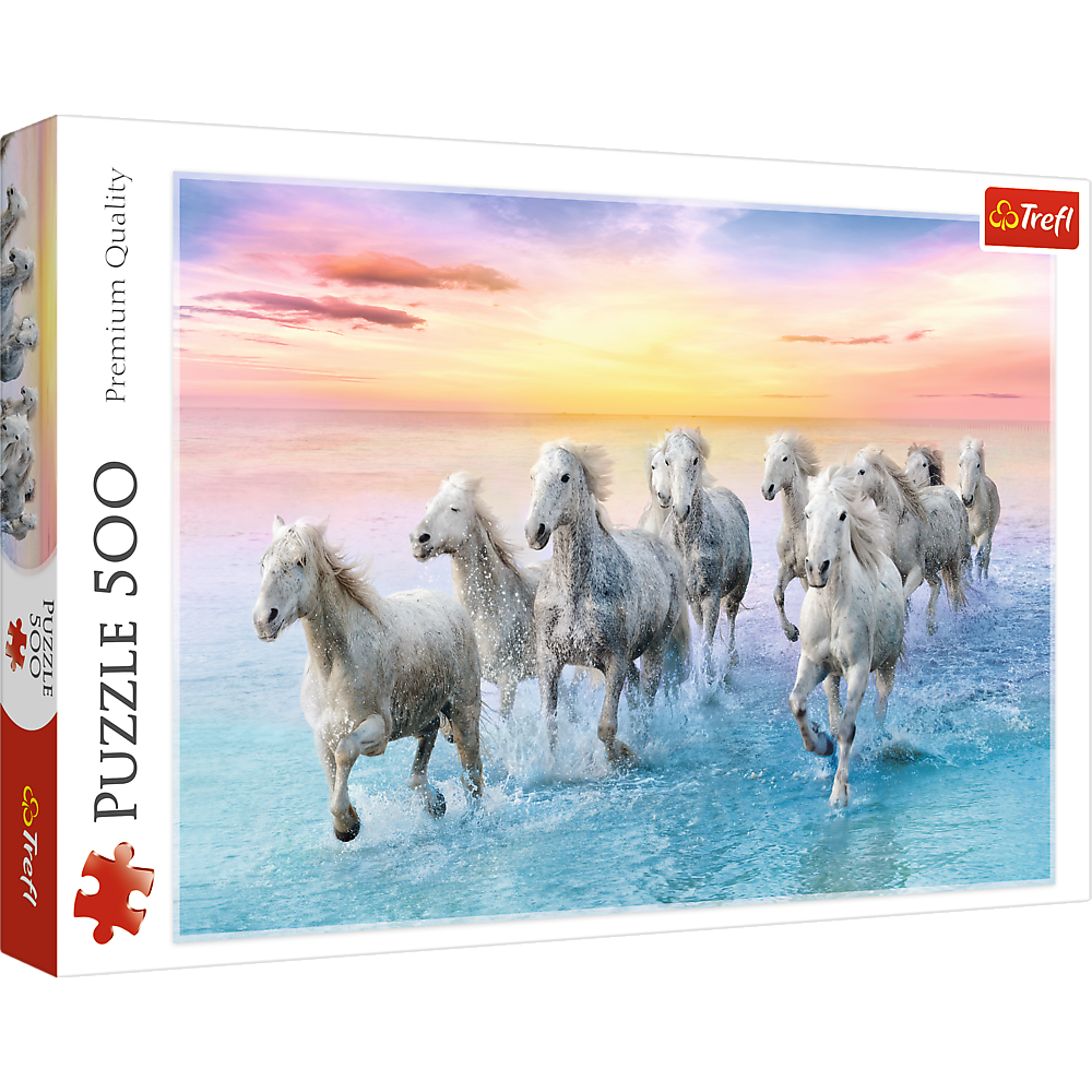 500 Piece Puzzle - Galloping White Horses