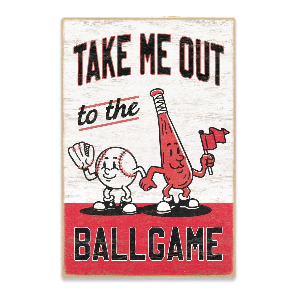 Take Me Out To The Ballgame Baseball Wood Wall Decor