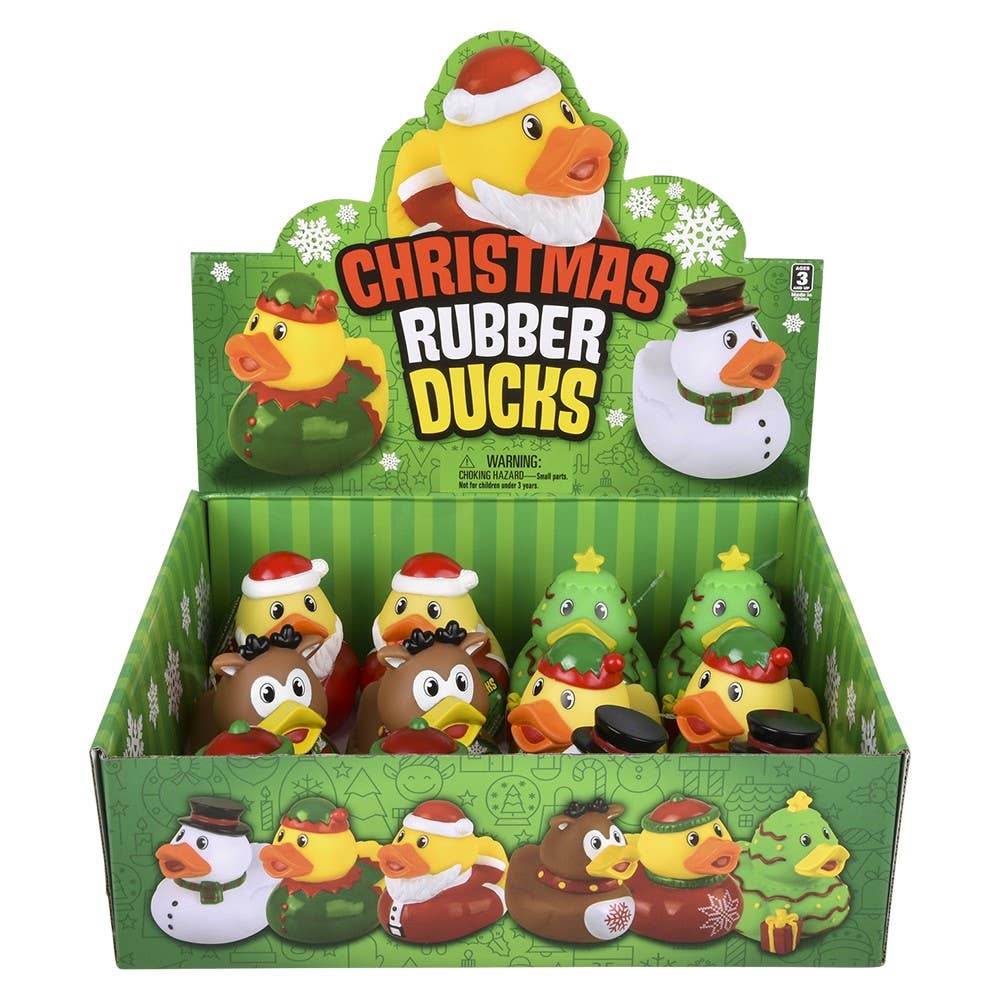 CHRISTMAS RUBBER DUCKIES 3.5"
