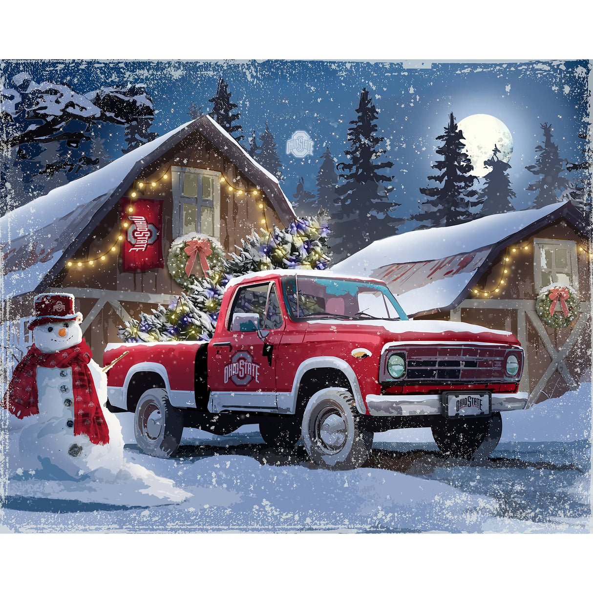 NCAA Ohio State Buckeyes Led Lite Box - Four Seasons