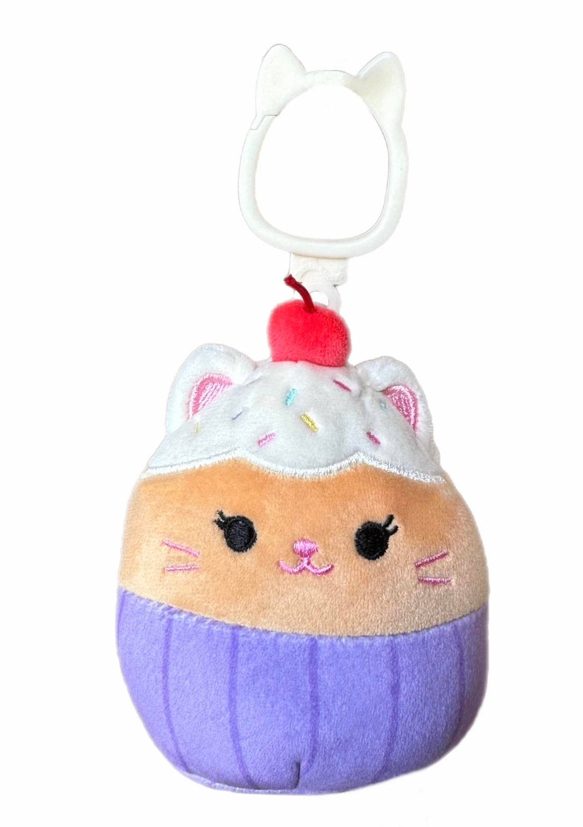 Squishmallow Plush Toy 3.5" Clip Miriam the Cupcake Cat