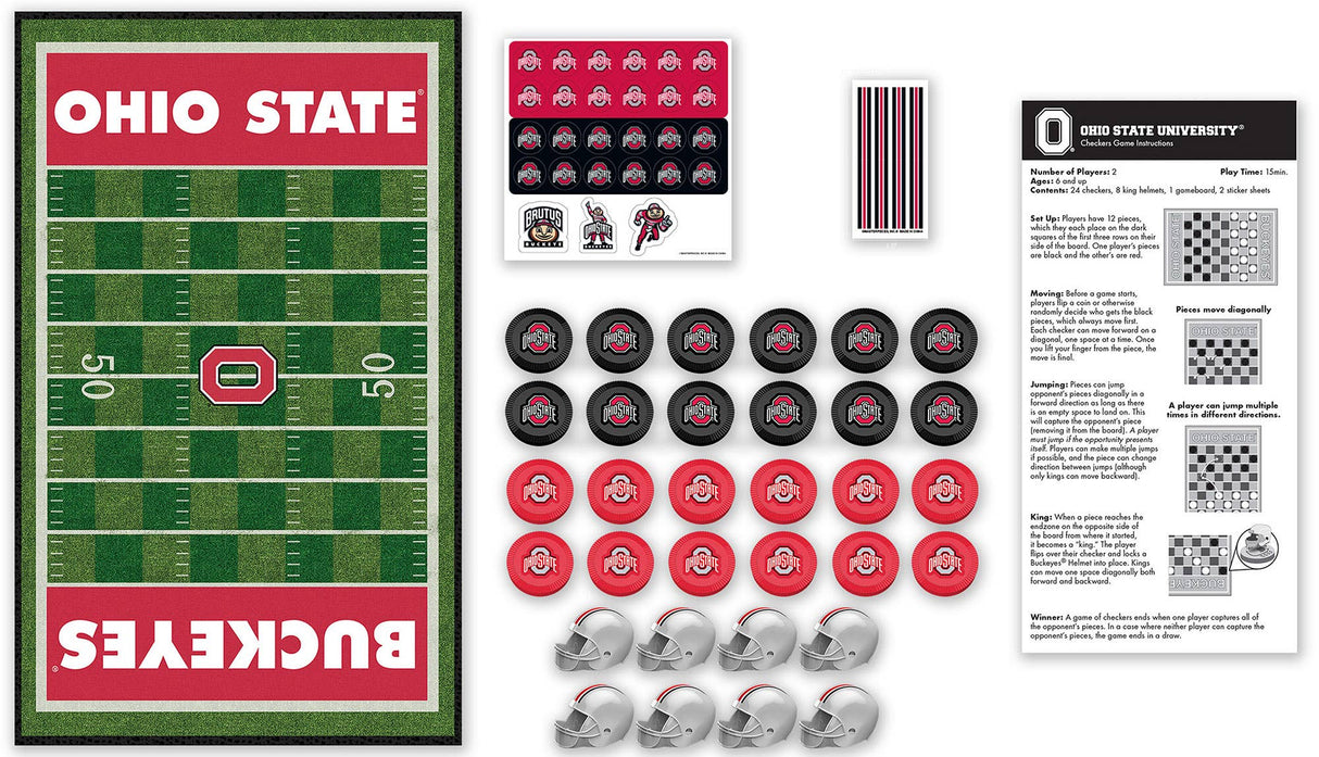 Ohio State Buckeyes Checkers Board Game