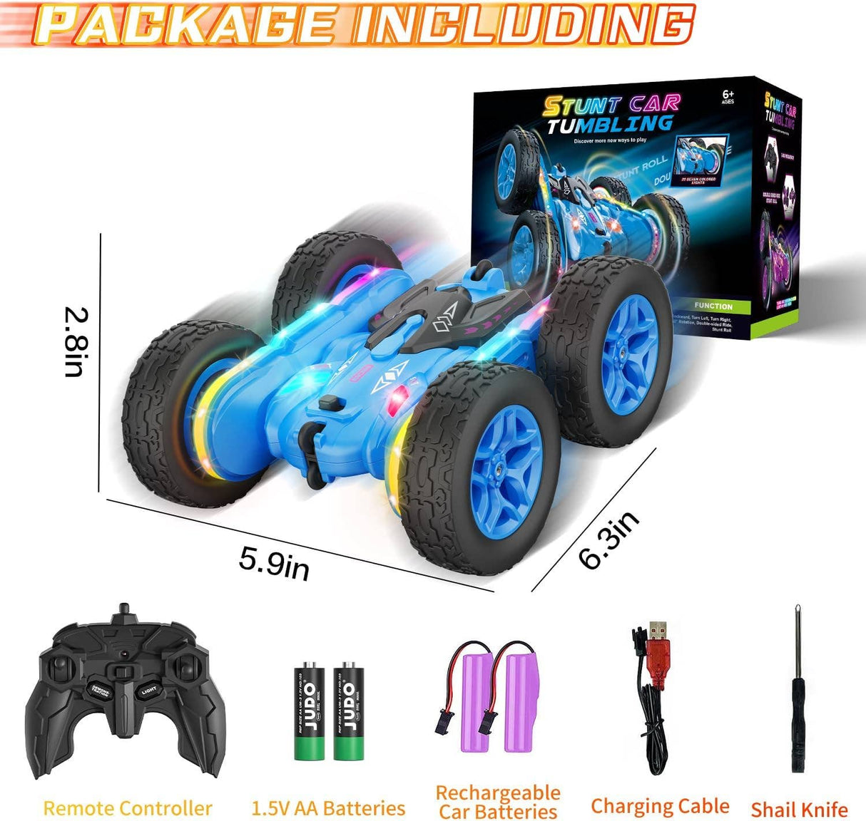 Double-Sided 360° Rotating 4WD Remote Control Car Rc Cars