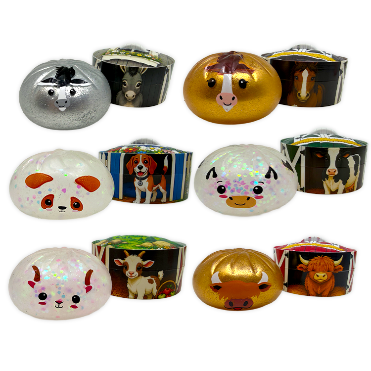 Fun Doh Farm Barnyard Squishy Dumpling Toy - 12/Display