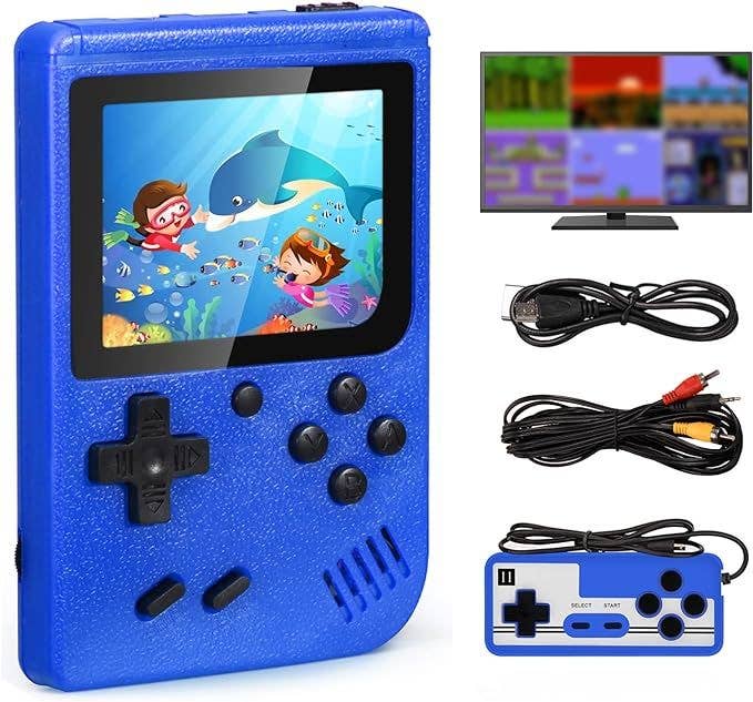 400-In-1 Handheld Game Boy Game Console with 2 Player Controller & TV Connection