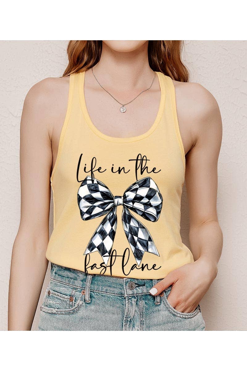 Life in The Fast Lane Graphic Racerback Tank