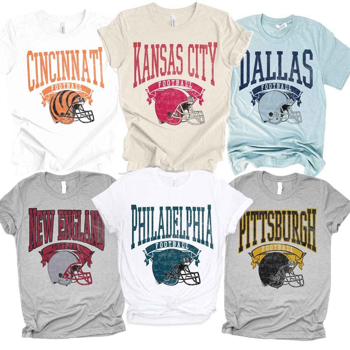 Football Team Vintage Hometown retro Game Day Graphic Tee
