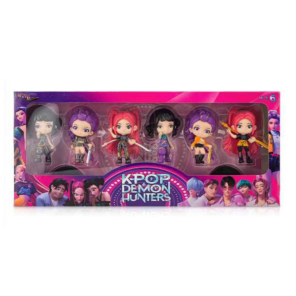 6PCS - Kpop Demon Hunters HUNTRIX Character Collectible Mini Figure Set