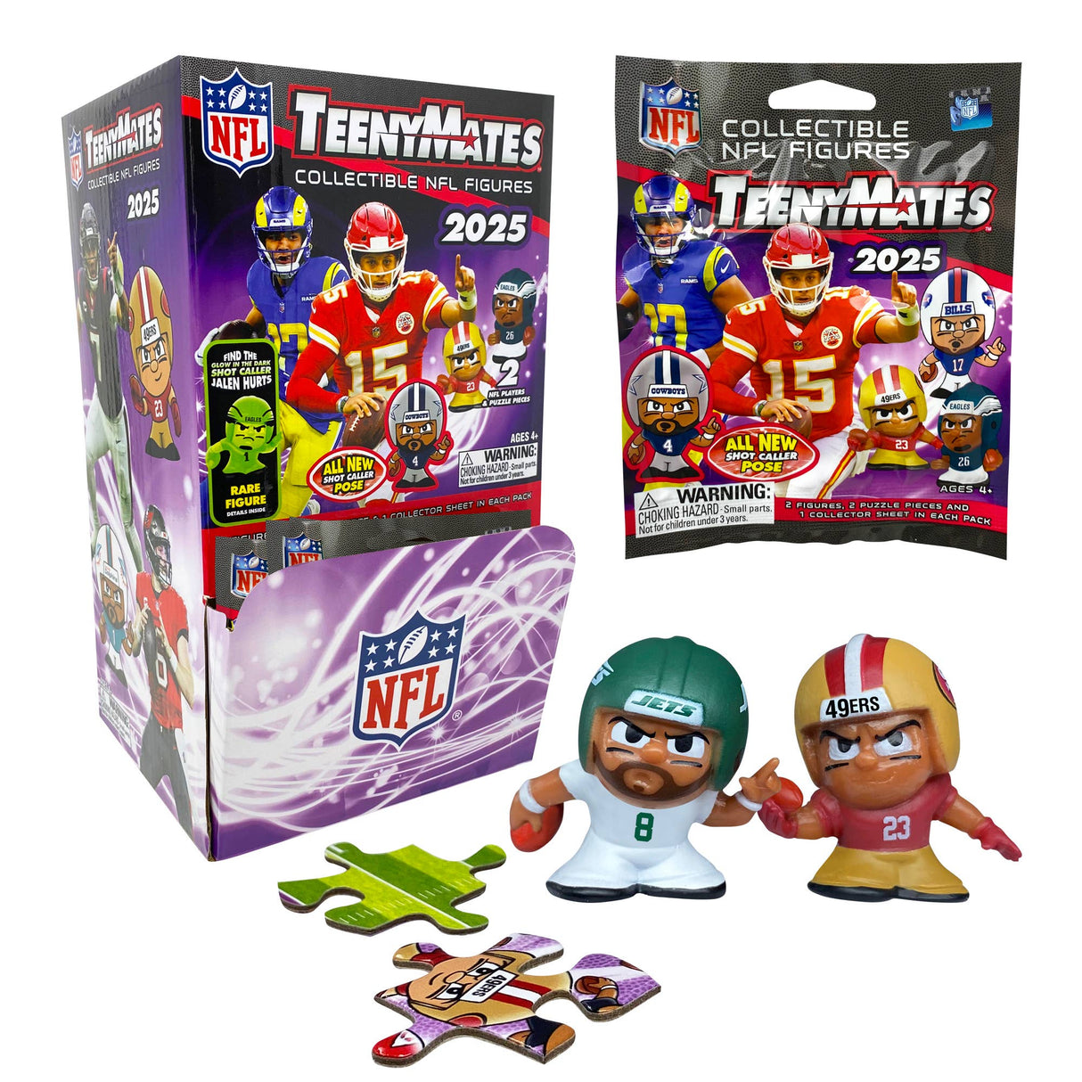 NFL TeenyMates Gravity Feed Display 2025