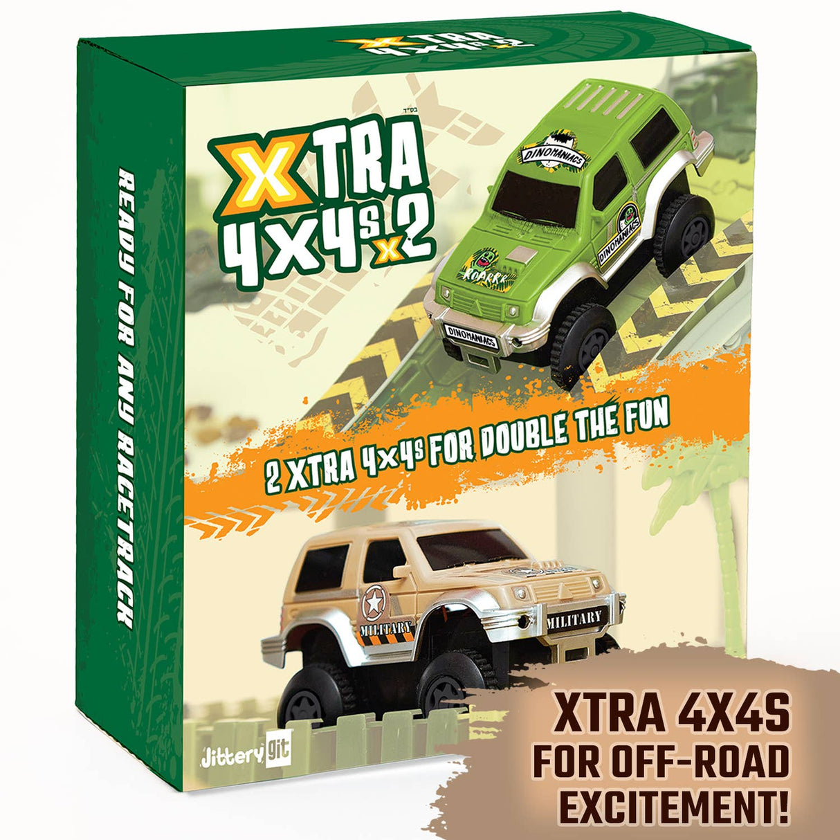 2 Race Car Track Toy Gift Set For Kids, Boys, and Girls