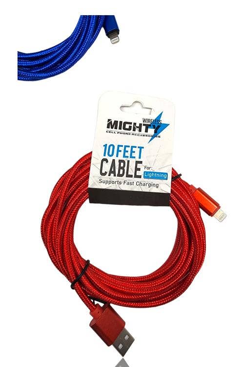 Solid Lightning Fabric Cable 10FT