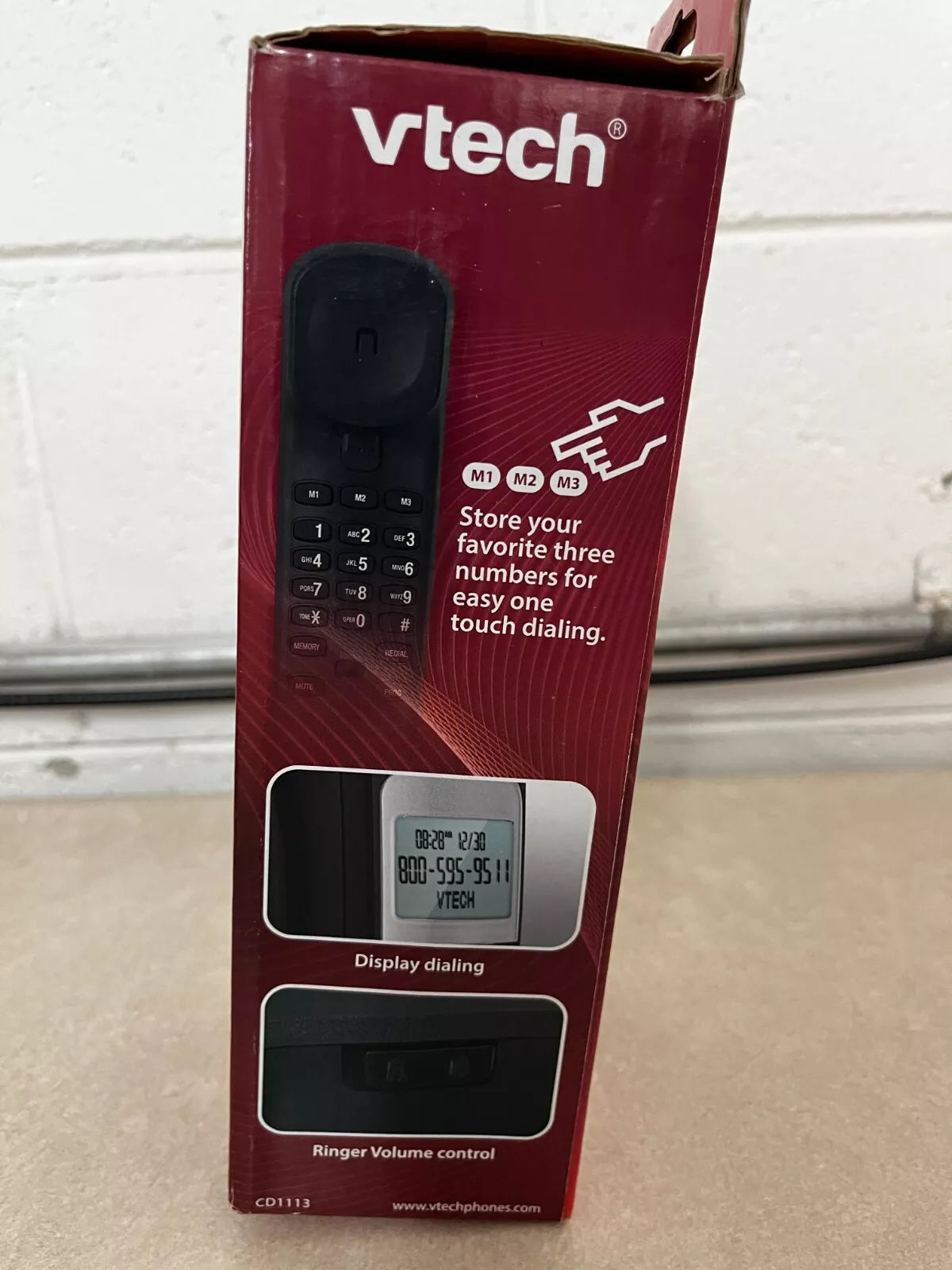 VTech CD1103 Trimstyle Corded Phone - With Caller ID /Call Waiting - Black