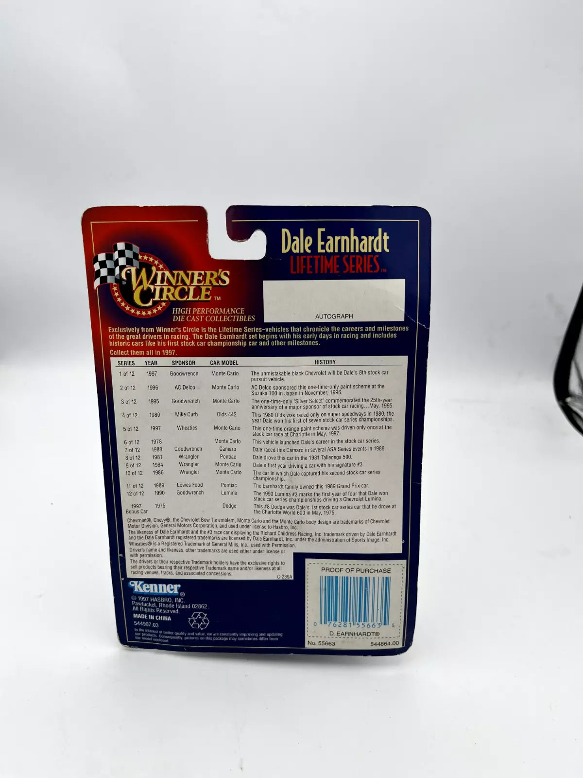 DALE EARNHARDT 1:64 SCALE CAR WINNERS CIRCLE 1997 1975 10000 RPM DODGE CHARGER DALE EARNHARDT SR LIFETIME