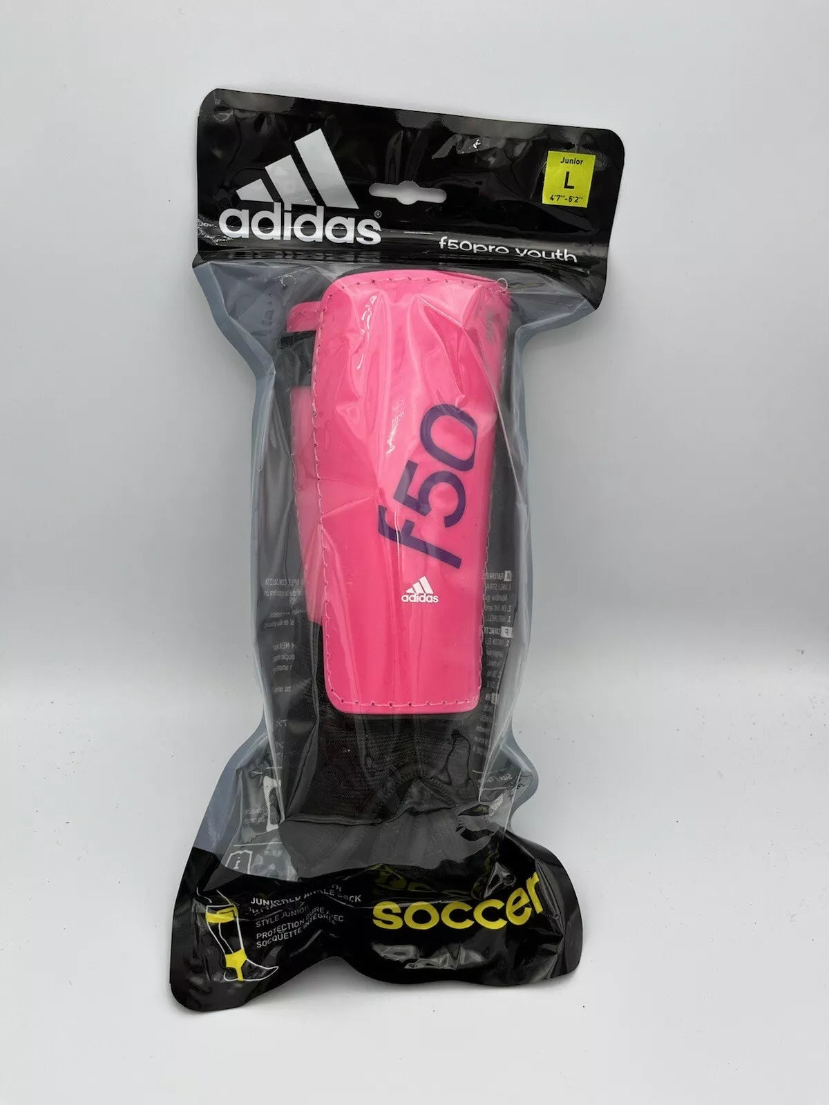 Adidas Soccer Junior Style Hard Shield Pad Leg Support Size Kids Large