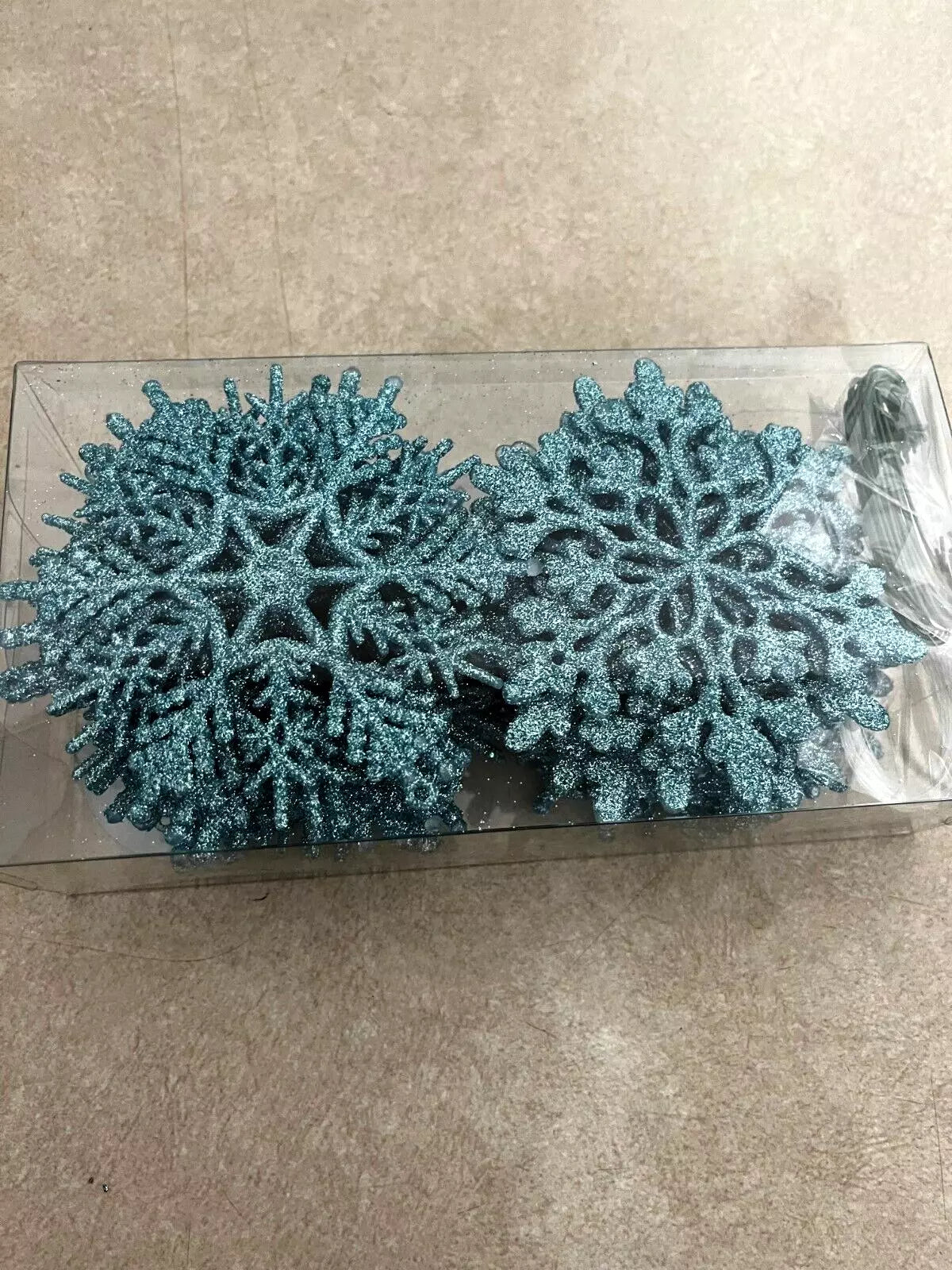 Blue Snowflakes - Sea Team Plastic Christmas 4" (36 total)