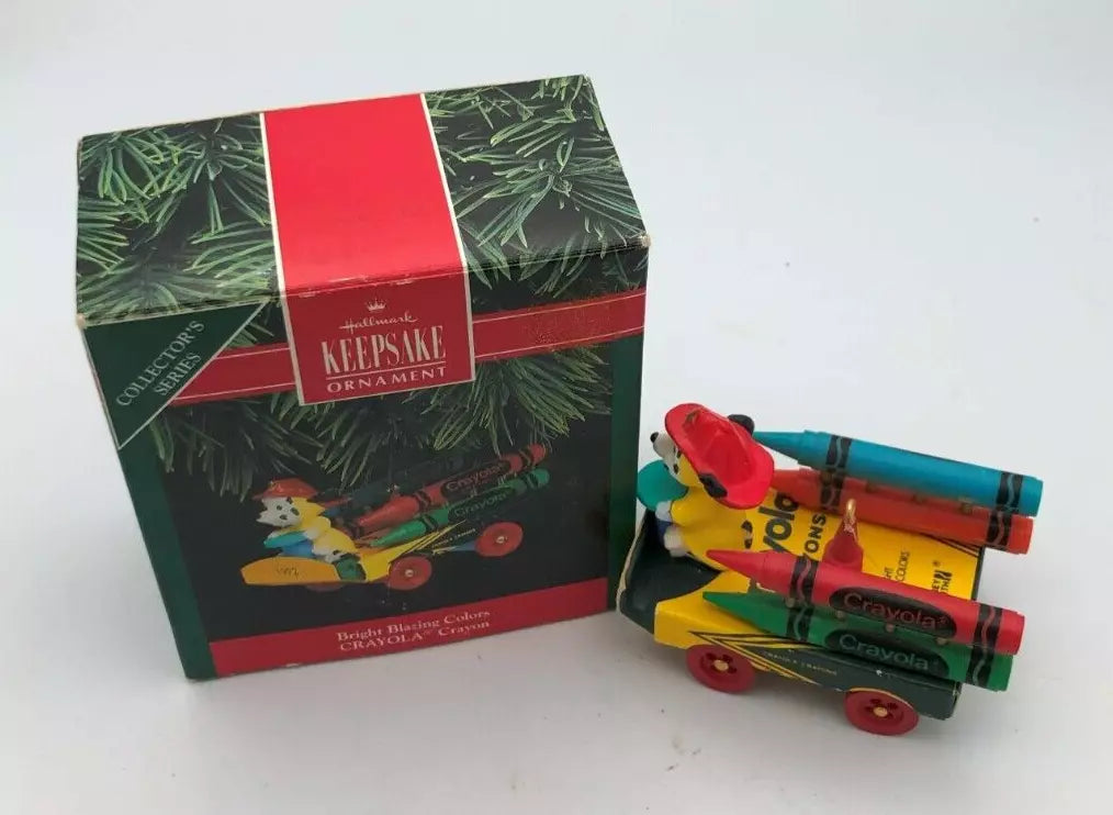 HALLMARK ORNAMENT BRIGHT BLAZING COLORS CRAYOLA CRAYON