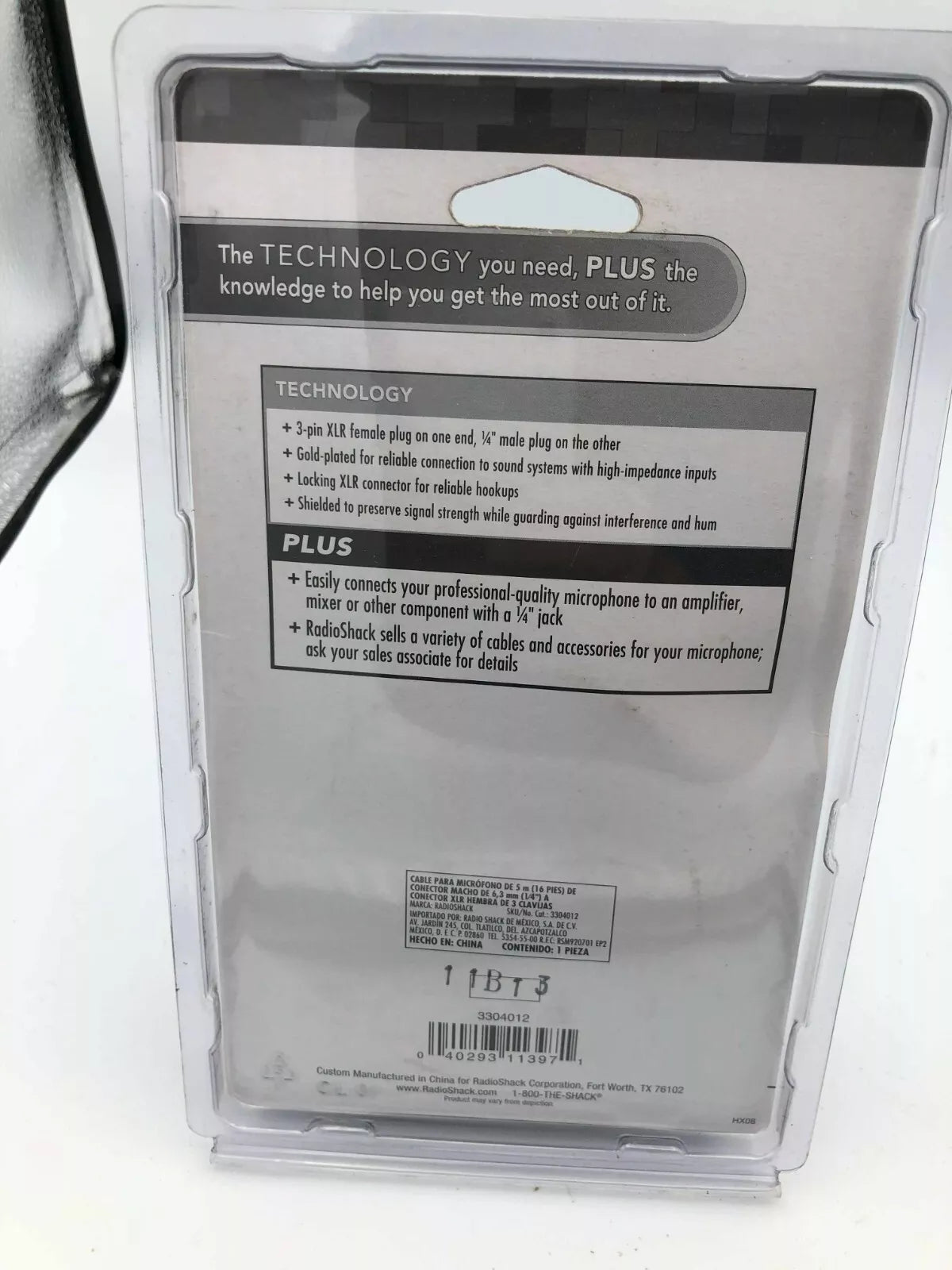 New Radio Shack 25 Ft Microphone Cable 3-Pin XLR Male to 3-Pin XLR Female