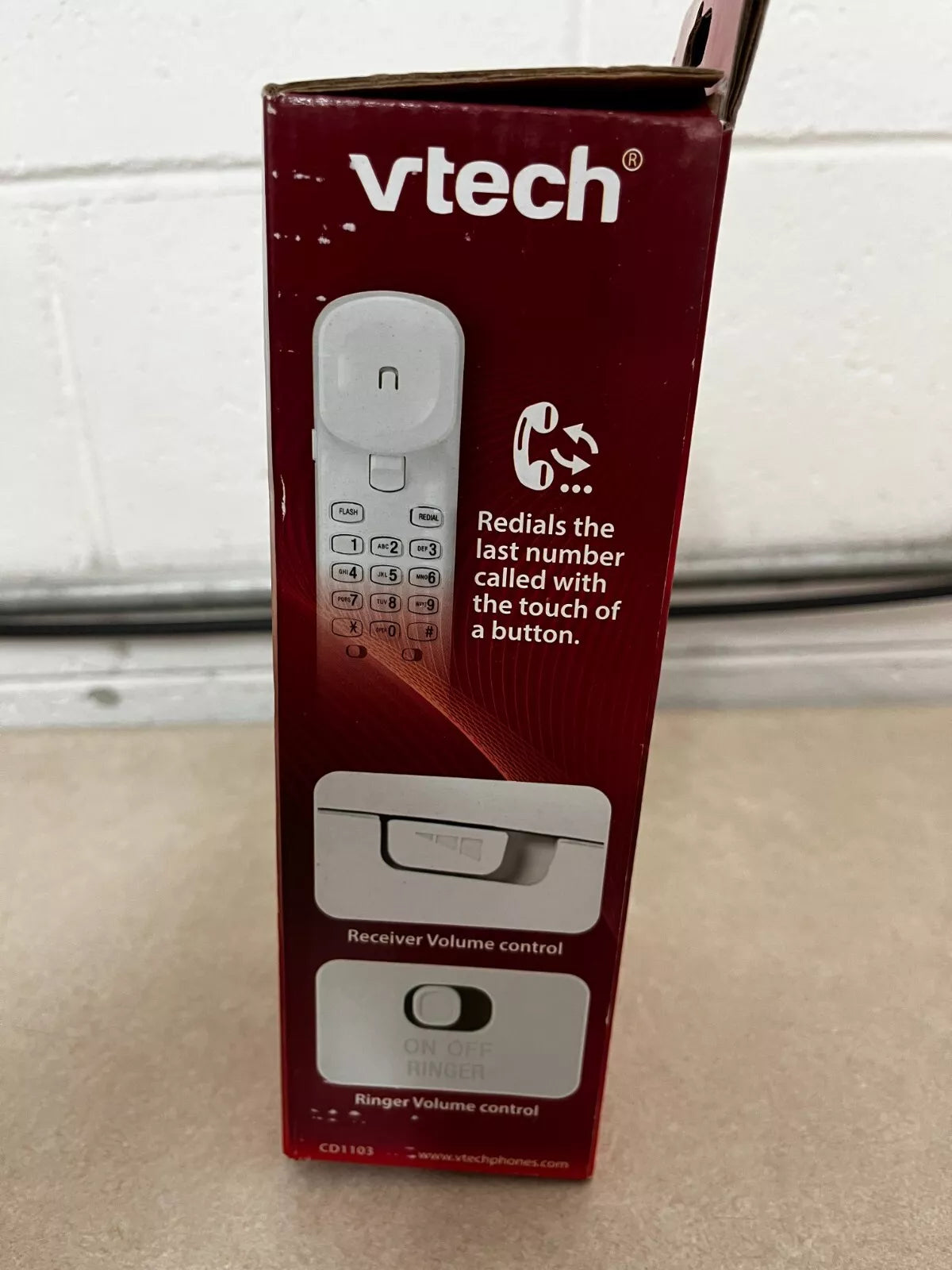 VTech CD1103 Trimstyle Corded Phone - White