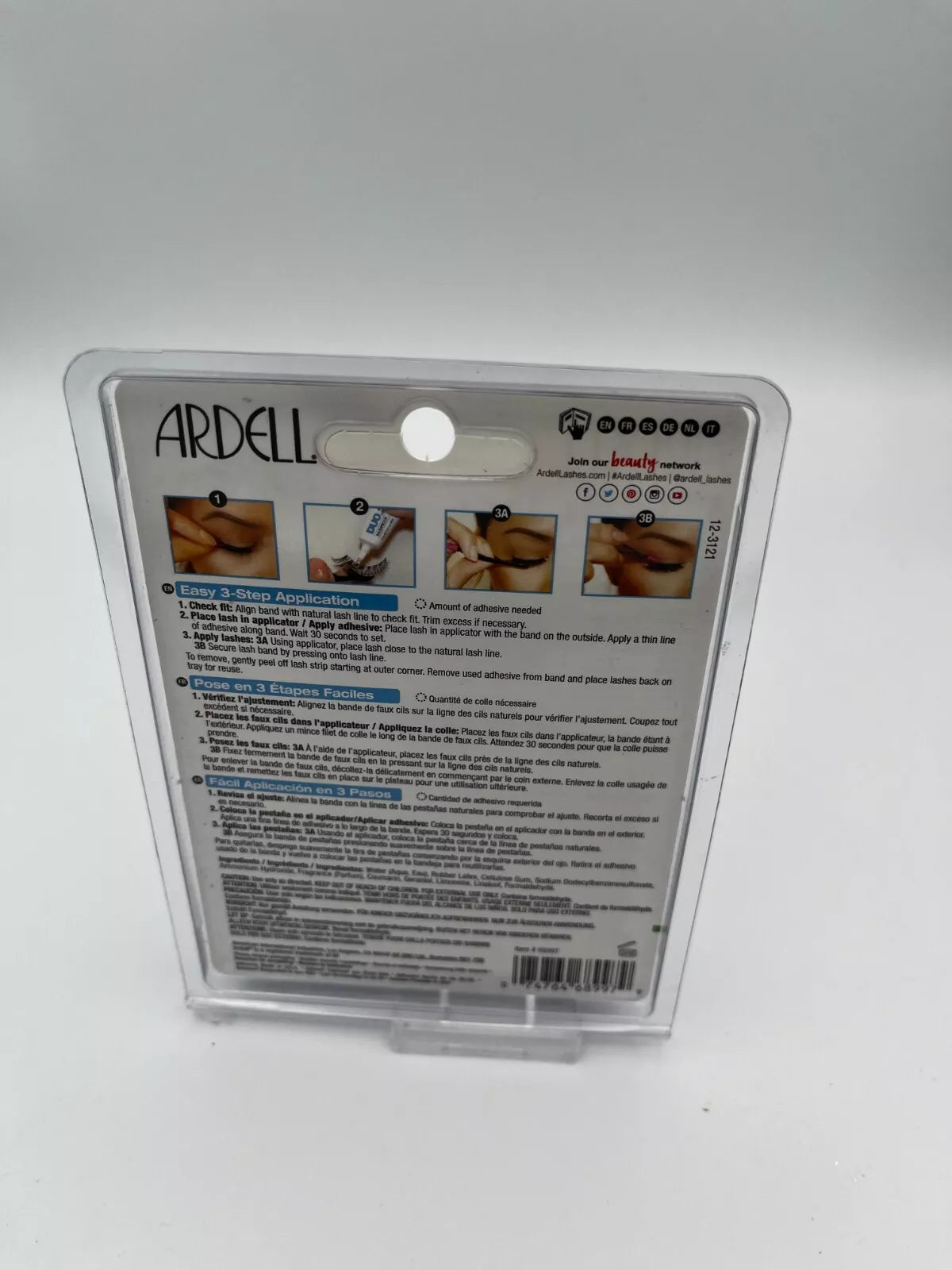 ARDELL-DELUXE PACK- 2 PAIR LASHES-with 3 ADHESIVE -120 DEMI BLACK-NEW!