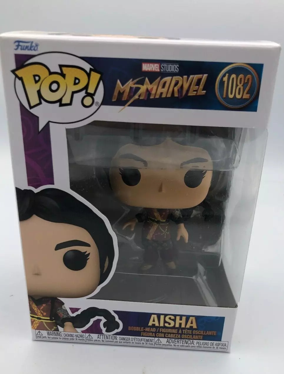 New Funko Pop Marvel Ms.Marvel #1082 Aisha bobble-head figure