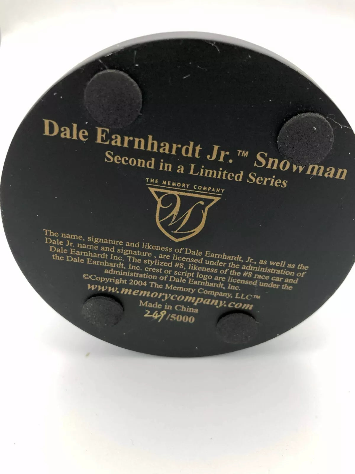 Dale Earnhardt Jr. #8 NASCAR SNOWMAN SNOWGLOBE By The Memory Co.