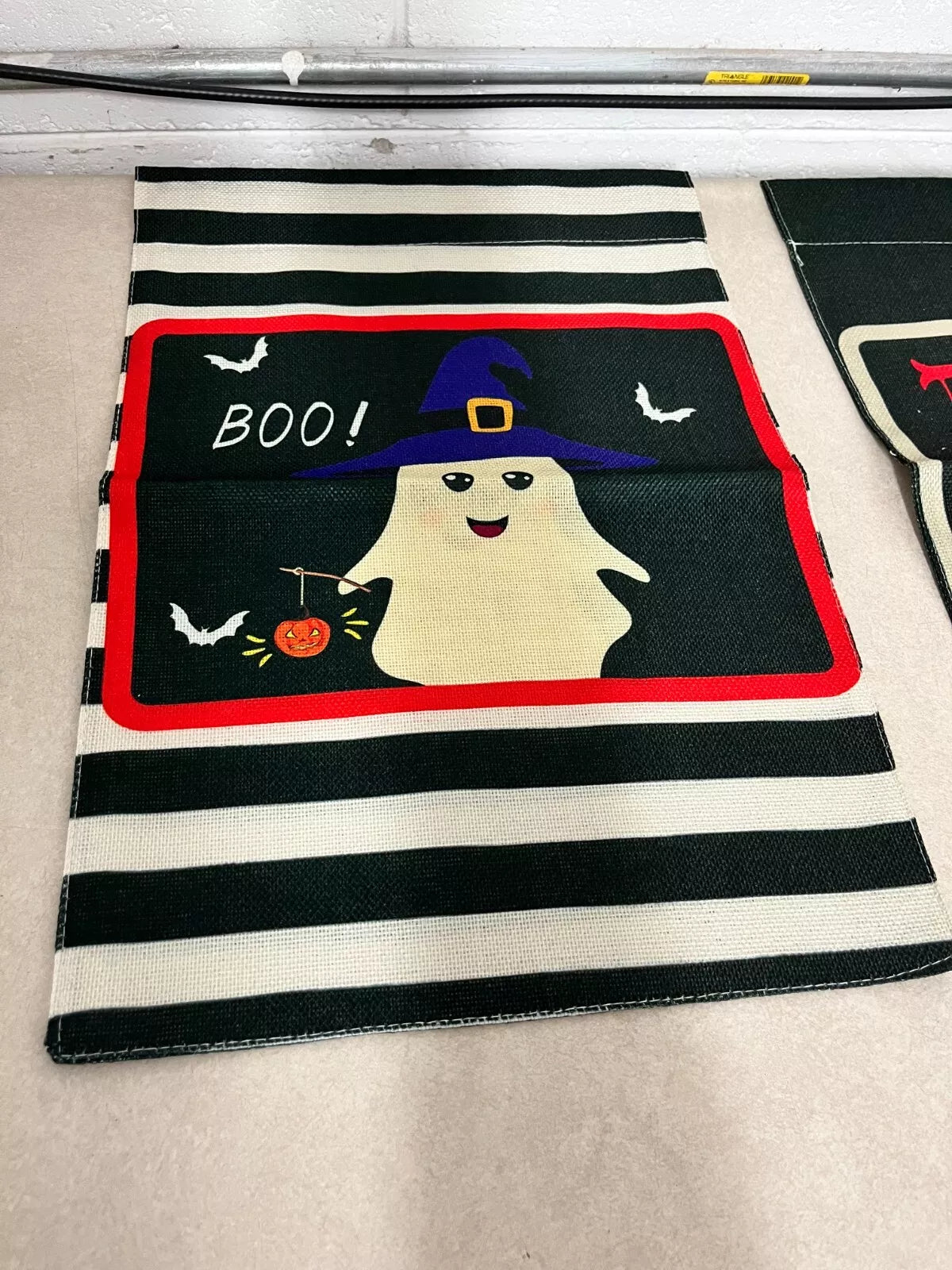 HALLOWEEN GARDEN FLAGS DECOR (SET OF 2) (TRICK OR TREAT & GHOST)