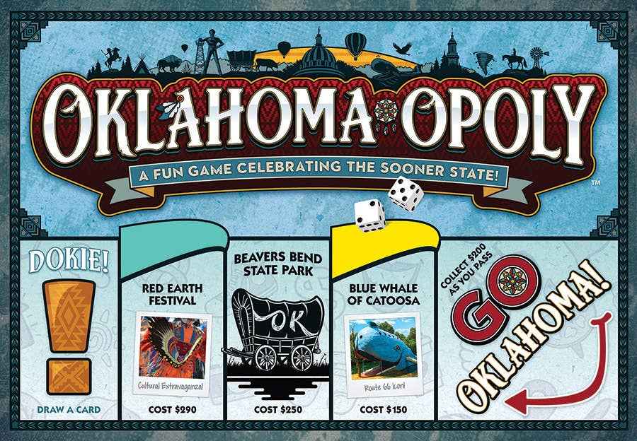 Oklahoma Opoly (state) Board Game