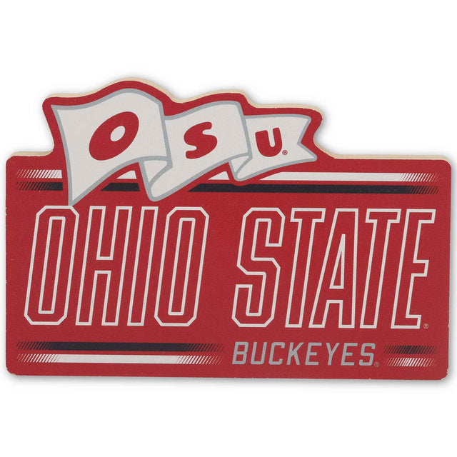 The Ohio State University Buckeyes Banner Chunky Wood Decor