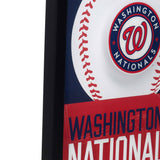 Washington Nationals Logo Baseball & Diamond Glass Sign