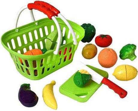 Playkidz: Fruit and Vegetables Basket Pretend Play Kitchen F