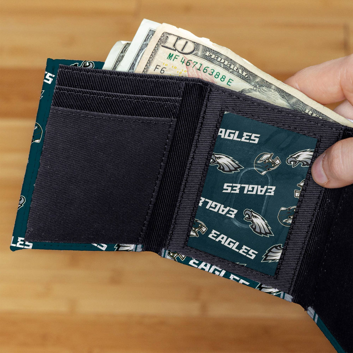 NFL Football Philadelphia Eagles  Canvas Trifold Wallet