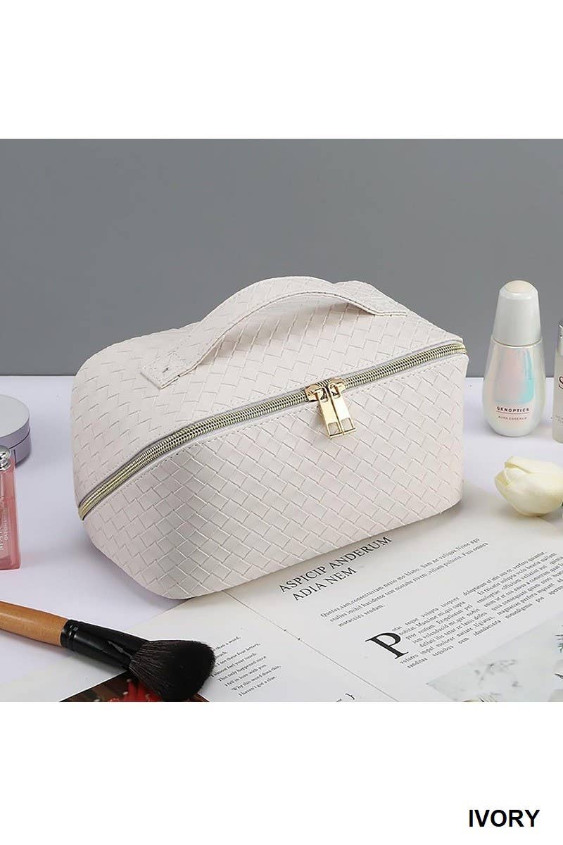 Leather Cosmetic Makeup Travel Bag
