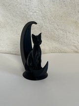 Cat on the Moon Statue 3D printed