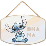 Lilo & Stitch Ohana Pastel Hanging Wood Wall Decor