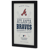 Atlanta Braves Baseball Club Framed Wood Wall Decor