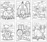 Coloring Puzzles 6-Pack - Farm 48 Piece Puzzles