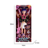 Light Up Kpop Demon Hunters Character Figure Doll with Guitar