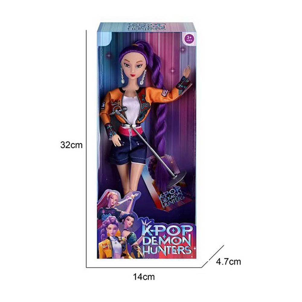 Kpop Demon Hunters Huntrix Character Figure Doll w/microphone